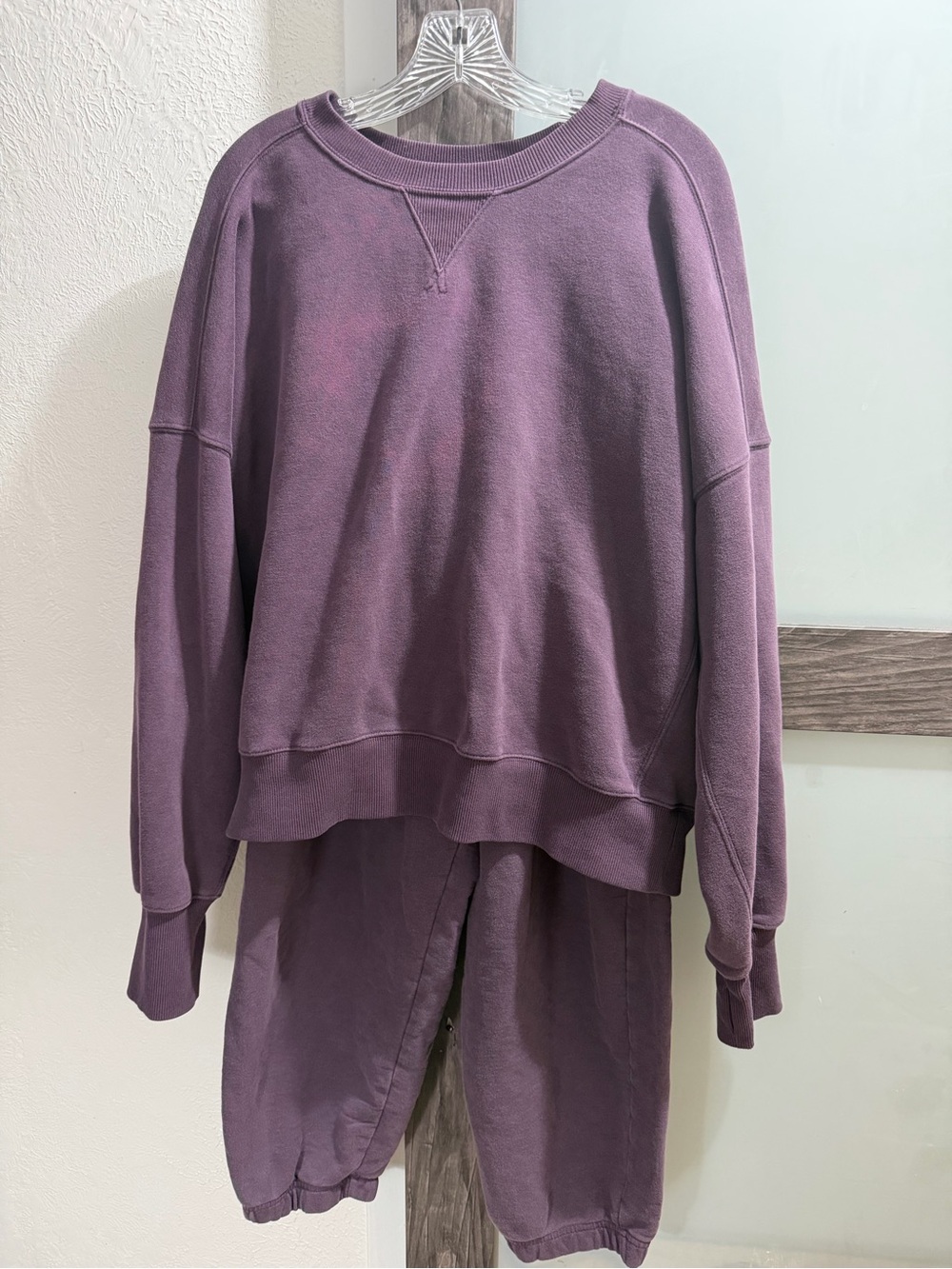 aerie Purple Relaxed Jumpsuit Set
